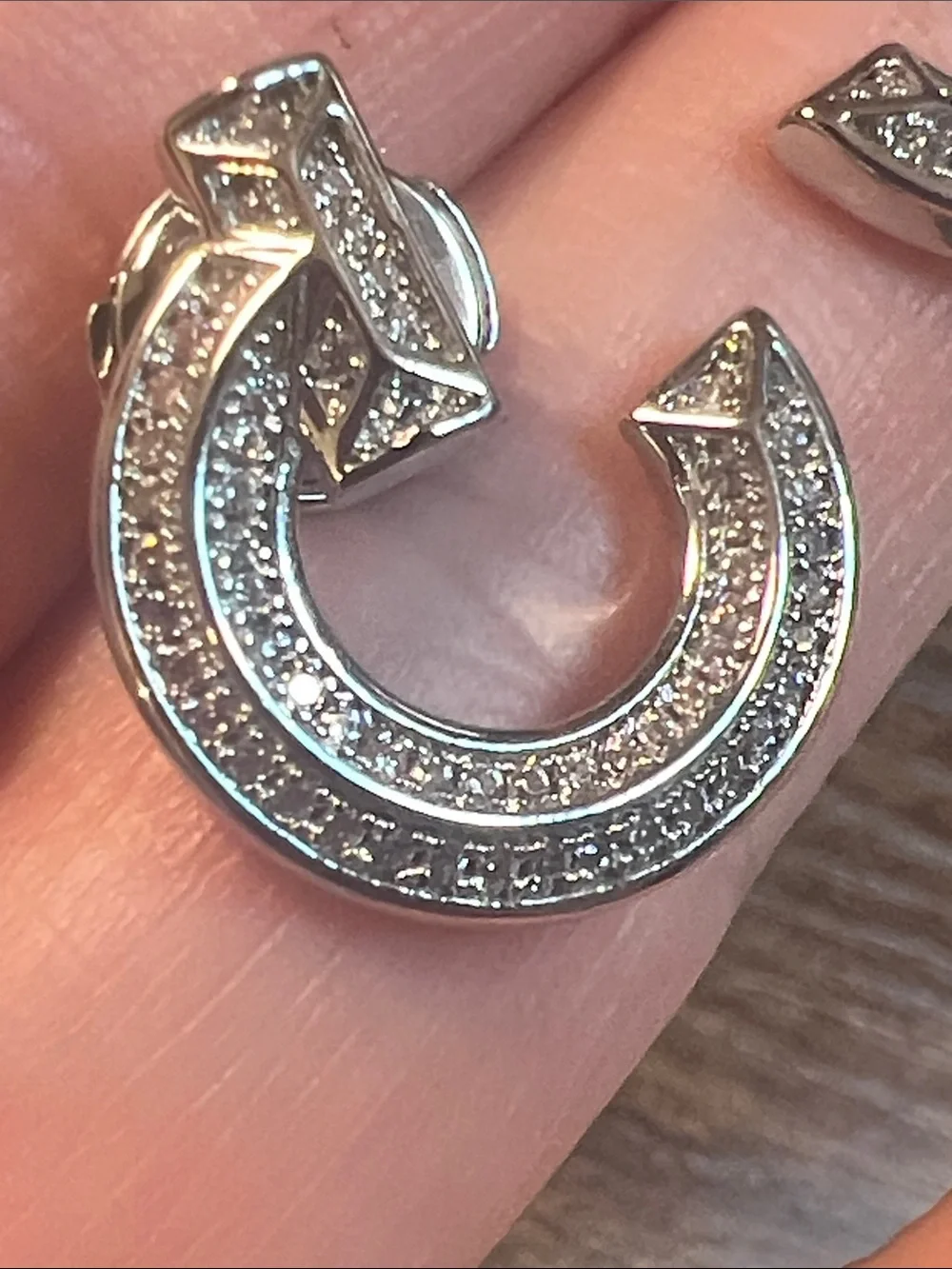 Silver Pave Arrow Hoop Earrings - Women Jewelry